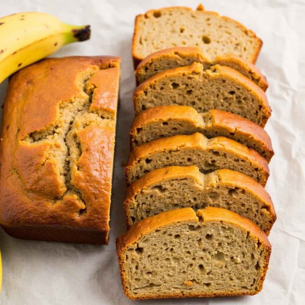 banana bread with 2 bananas