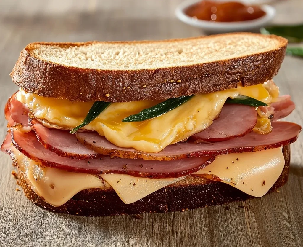 pepperjack honey ham sandwich