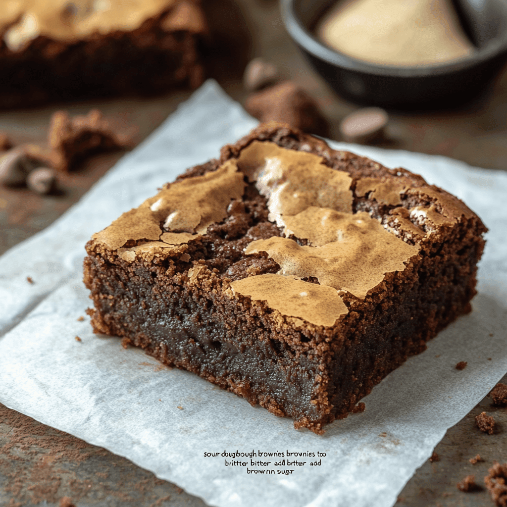 sourdough brownies too bitter add brown sugar