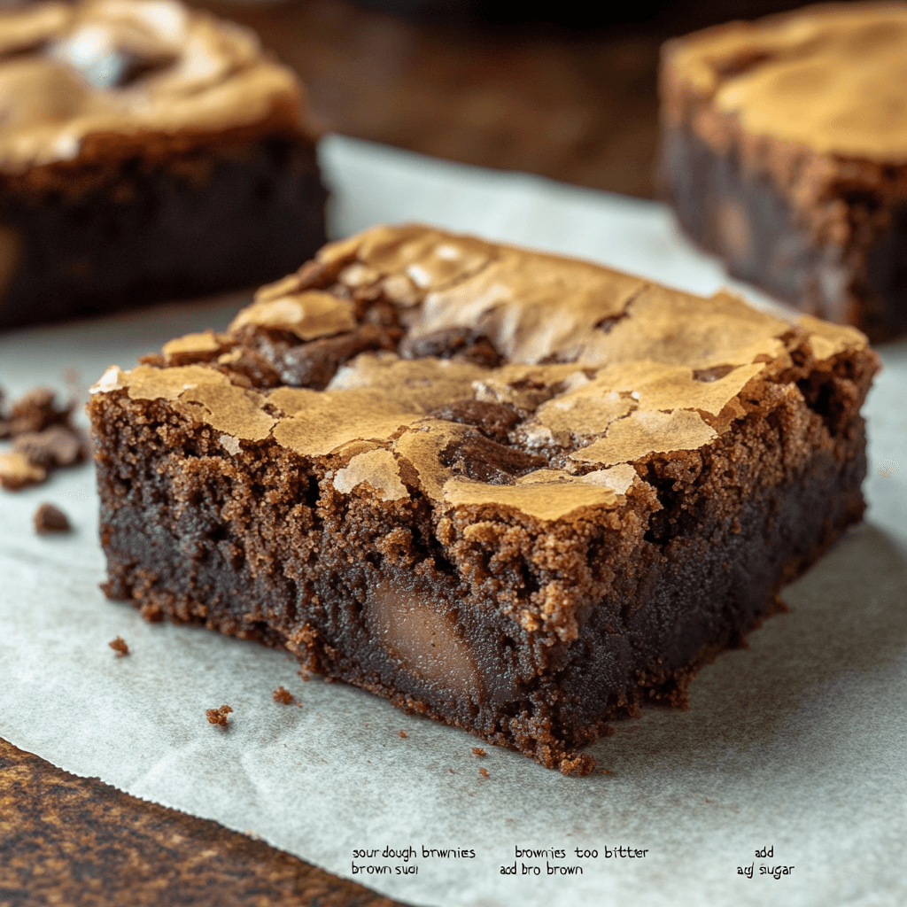 sourdough brownies too bitter add brown sugar
