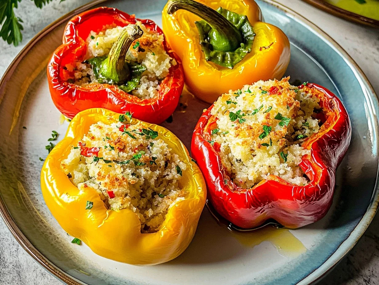 mediterranean rice and bean stuffed peppers 2 mediterranean rice and bean stuffed peppers